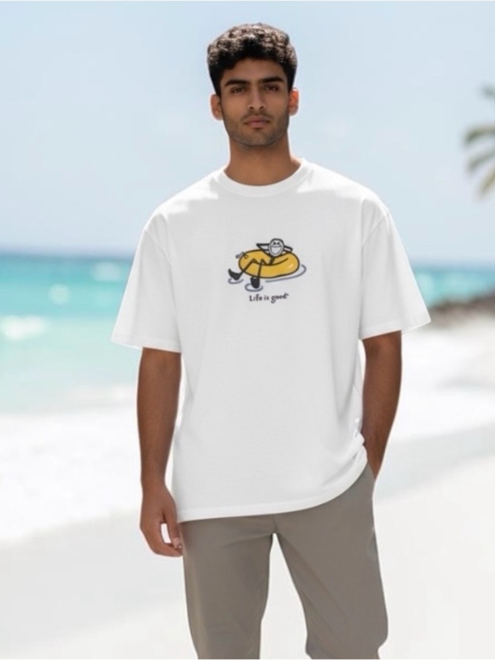Life Is Good Floating Jake Tee White Short Sleeve Tee